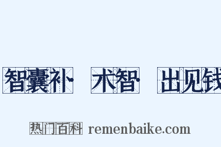 智囊补·术智·出见钱是什么意思的图片